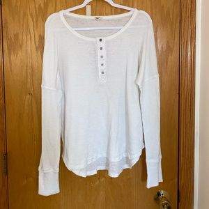 billabong white jersey long sleeve size medium